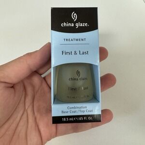 CHINA GLAZE First & Last  Top & Base Coat Nail Lacquer Clear